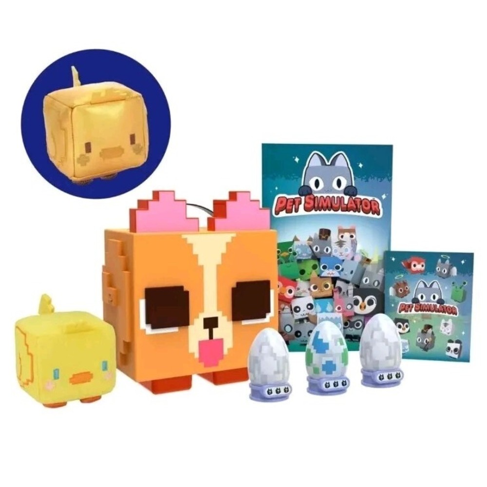 Pet Simulator‎ X Pixel Corgi Bundle Action Figure Playset 8 Pieces 2 DLC Codes